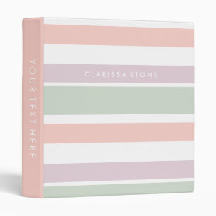 Classeur Rayures assez en pastel de violette de vert de