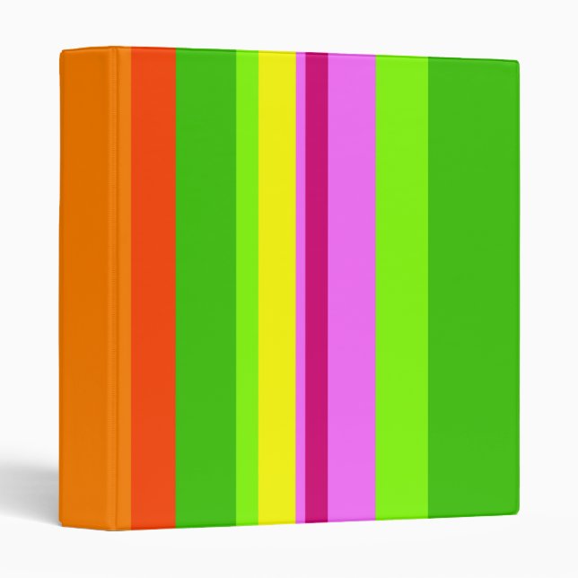 Classeur Rayures colorées (Devant/Côté)