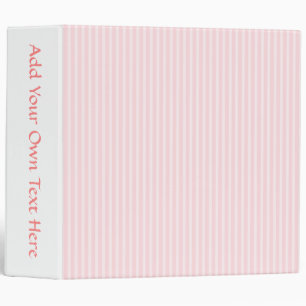 Classeur Rayures de sucrerie de rose en pastel