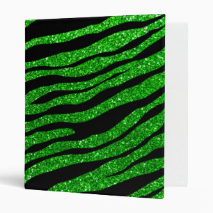 Classeur Rayures de tigre de parties scintillantes de vert