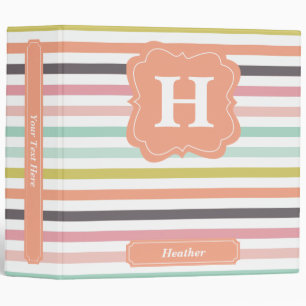 Classeur Rayures en pastel