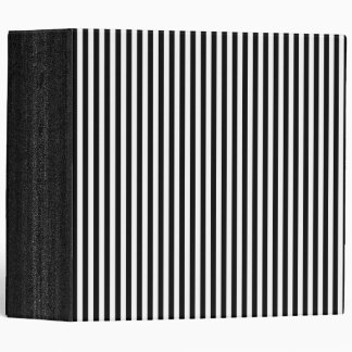 Classeur Rayures modernes noires et blanches élégantes