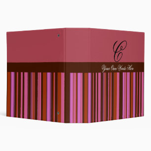 Classeur Rayures roses