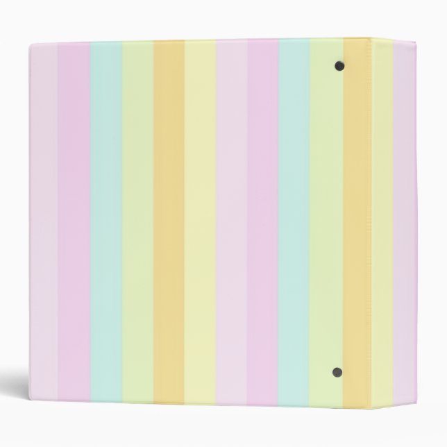 Classeur Rayures verticales Pastels (Dos/Côté)