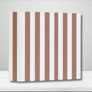 Classeur Rayures verticales vintage Mousse de Mocha Blanc