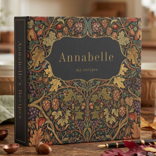 Classeur Recette d'automne vintage William Morris