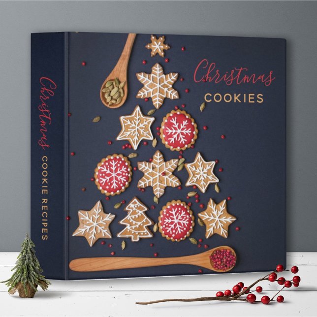 Classeur Recette de biscuits de Noël au pain d'épices rouge (Créateur téléchargé)