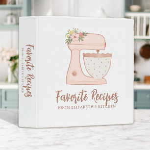 Classeur Recette de boulangerie de gâteau floral de mélange