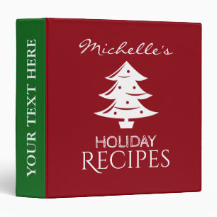 Classeur Recette de cuisine de Noël personnalisée Livre de 