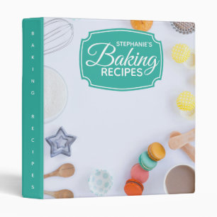 Classeur Recette de cuisson de macaron sarcelle personnalis