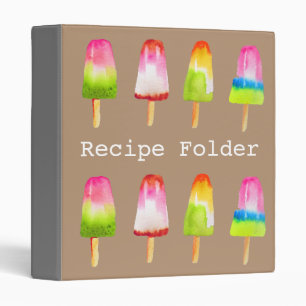 Classeur Recette de desserts mignonne en bloc de glace