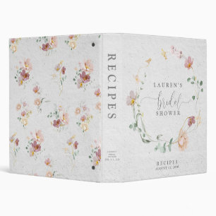 Classeur Recette de douche de jardin rose vif Fleurs de jar