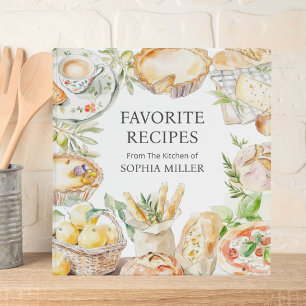 Classeur Recette de famille de nourriture méditerranéenne à
