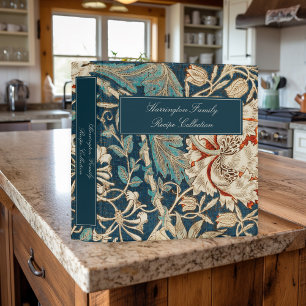 Classeur Recette de famille florale vintage William Morris