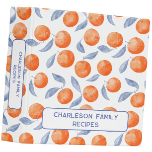 Classeur Recette de famille personnalisée aux oranges Citru