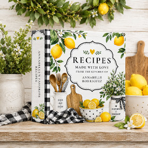 Classeur Recette de Ferme Rustique aux Citrons et au Feuill