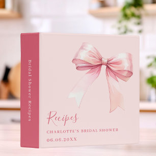 Classeur Recette de Fête des mariées arc rose