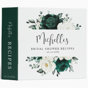 Classeur Recette de Fête des mariées Emerald Greenery Eucal