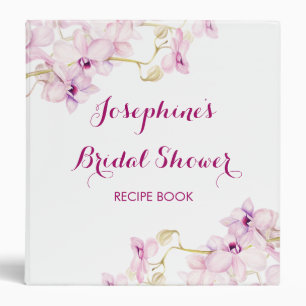 Classeur Recette de Fête des mariées florale d'orchidée vio