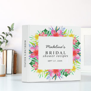 Classeur Recette de Flamant rose de palme tropicale florale