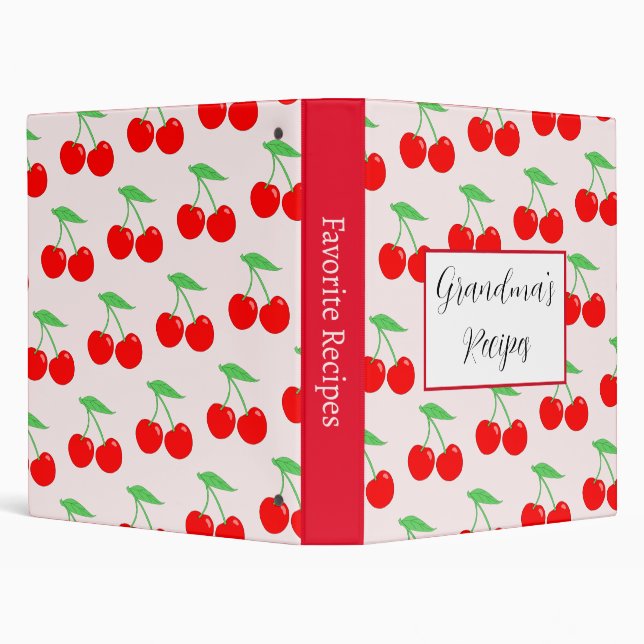 Classeur Recette de grand-mère Cherry Motif personnalisé (Arrière-plan)
