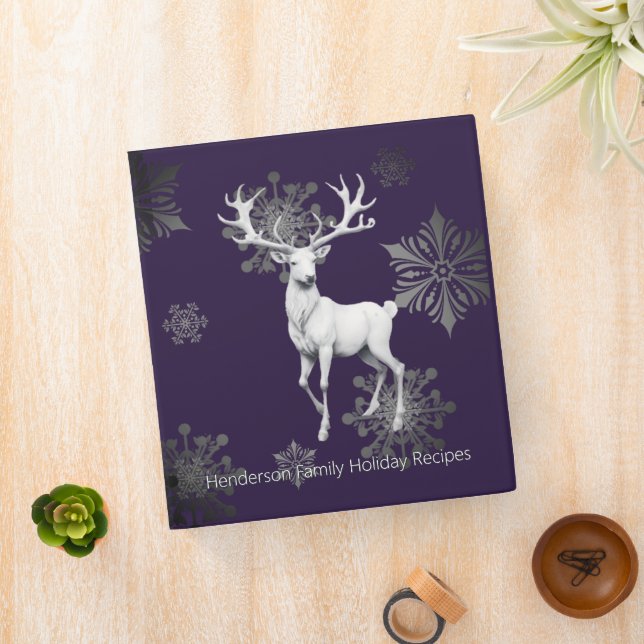 Classeur Recette de la famille de Noël ivoire Reindeer | Po (In Situ)