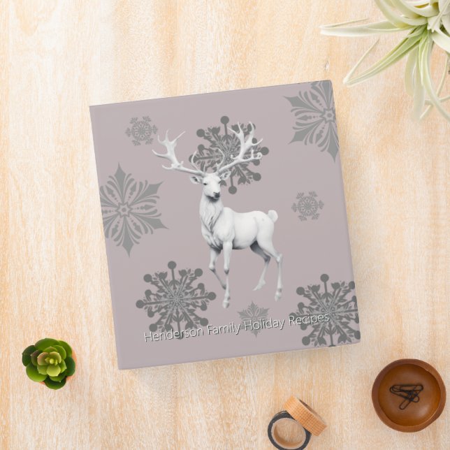 Classeur Recette de la famille de Noël ivoire Reindeer | Ro (In Situ)