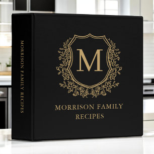 Classeur Recette de la famille Monogramme de la crête Flora