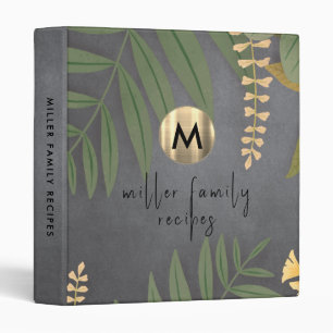 Classeur Recette de la famille Monogramme or de tableau ver