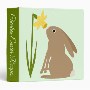 Classeur Recette de lapin de Pâques et de fleur de jonquill
