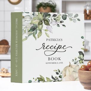 Classeur Recette de mariage d'automne Citrouille blanche de