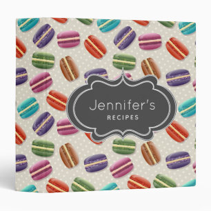 Classeur Recette de Motif de Macarons de couleur mignonne