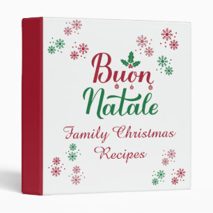 Classeur Recette de Noël italienne Buon Natale