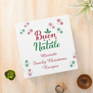 Classeur Recette de Noël italienne Buon Natale