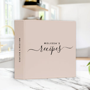 Classeur Recette de script élégant minimaliste moderne pers