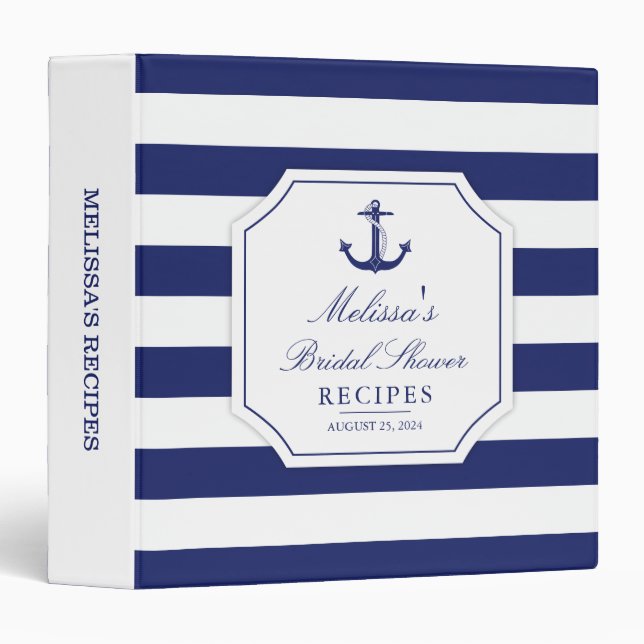 Classeur Recette décorée d'un monogramme de Fête de la (Devant/Côté)