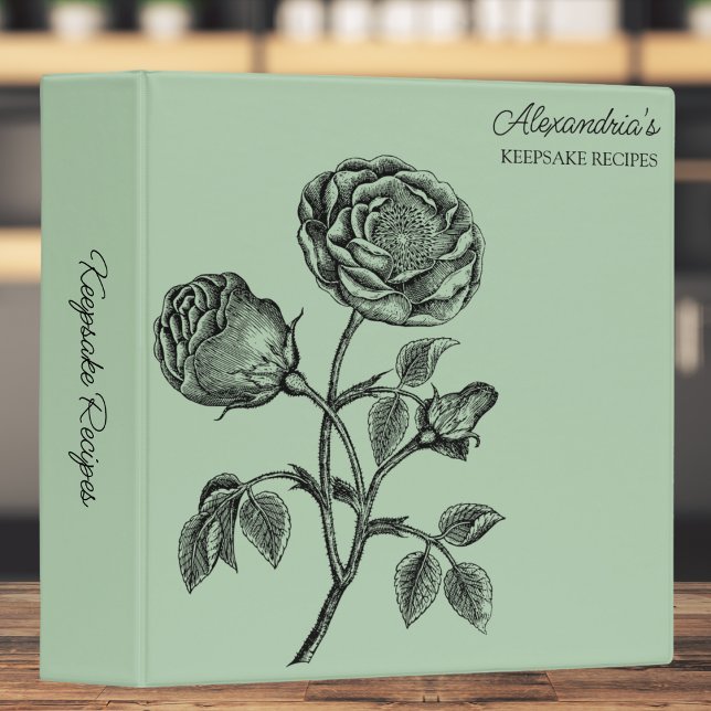 Classeur Recette d'illustration élégante en ligne Rose (Créateur téléchargé)