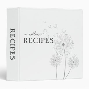 Classeur Recette d'illustration florale à monogramme délica