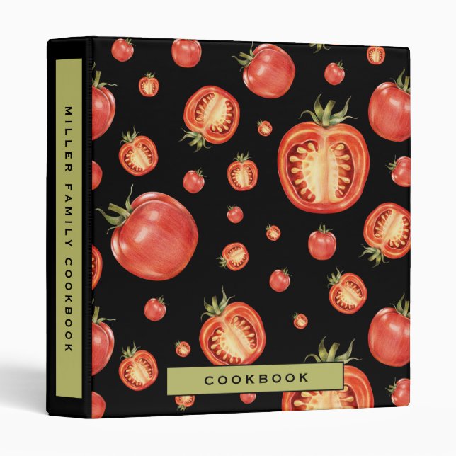 Classeur Recette du livre de cuisine familial | Tomates jut (Devant/Côté)