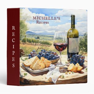 Classeur Recette du pays de vin rustique
