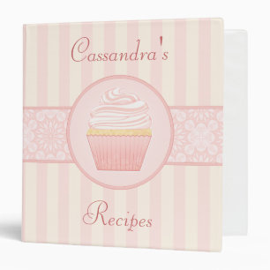 Classeur Recette élégante rose douce de petit gâteau