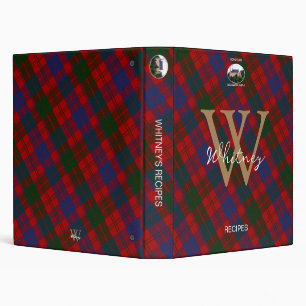 Classeur Recette élégante Scottish Ross Tartan Monogramme N