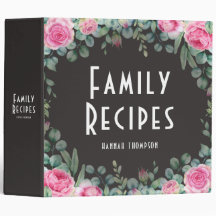 Recette familiale personnalisée Chic rose floral r