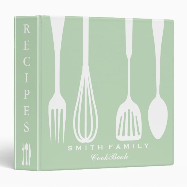 Classeur Recette familiale personnalisée Livre de recettes  (Devant/Côté)