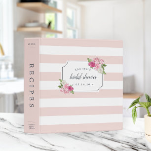 Classeur Recette Fête des mariées de jardin rosé