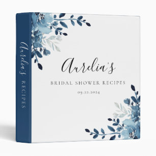Classeur Recette florale Dusty Blue Navy