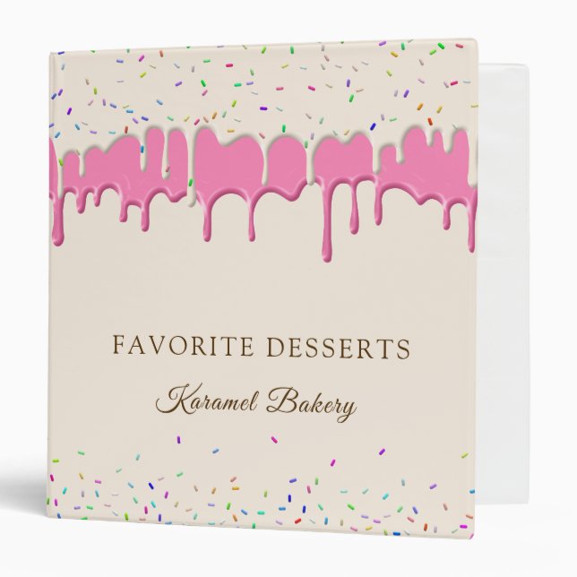 Classeur Recette Fraise et Vainilla Frosting Dristing (Devant/Intérieur)