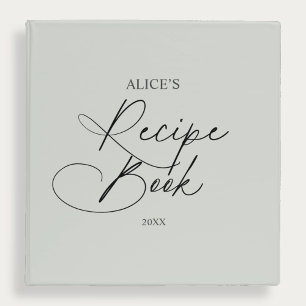 Classeur Recette Livre Chic écriture manuscrite Script 3 Cl