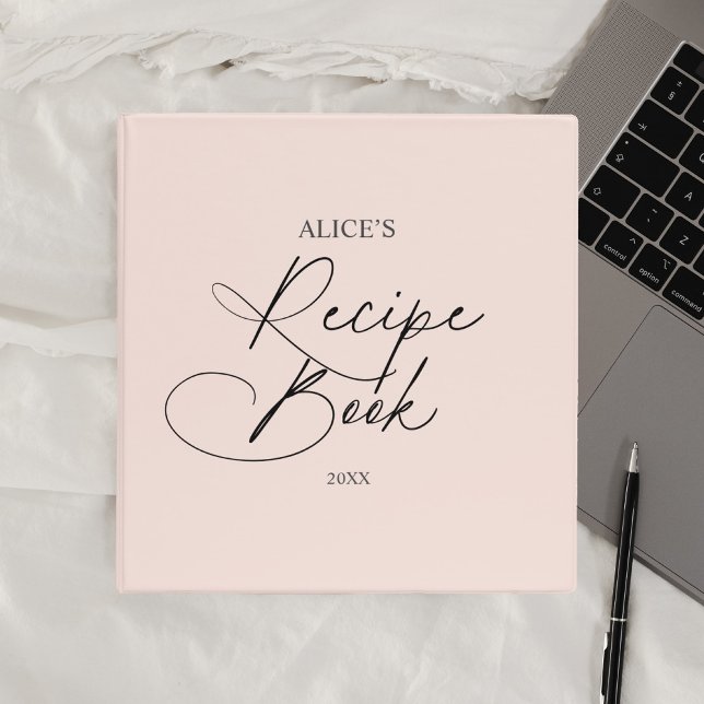 Classeur Recette Livre Chic écriture manuscrite Script 3 Cl (Créateur téléchargé)