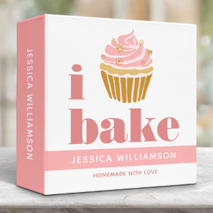 Classeur Recette livre de cuisine Cupcake rose or gras Type